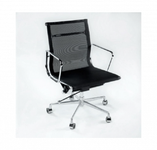 BCFF-004 Slim Net Medium Back Chair | Blue Crown Furniture