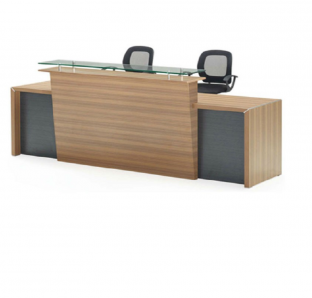 Custom Made Reception Desk In Veneer Finish